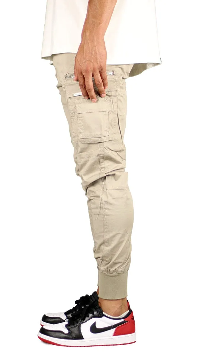 Taupe Cool Cargo Joggers sold by Hyper Denim product image thumbnail 3