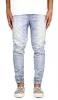 LT.Blue Drop Crotch Denim Joggers sold by Hyper Denim