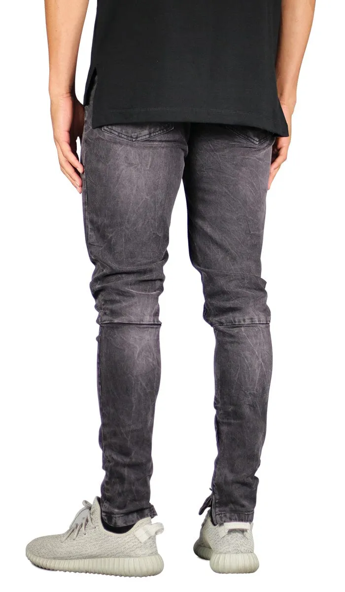 Fade Black Stack Zipper Jeans sold by Hyper Denim product image thumbnail 4