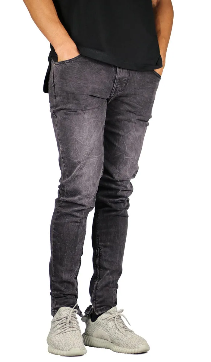 Fade Black Stack Zipper Jeans sold by Hyper Denim product image thumbnail 5