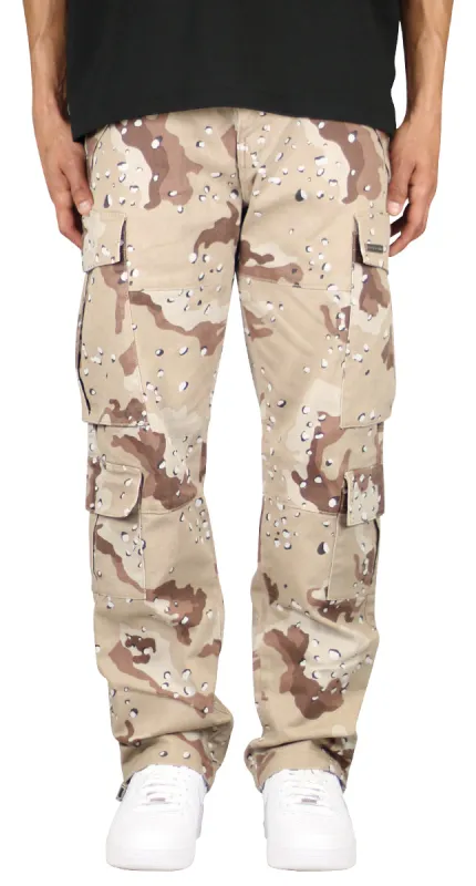 Desert Camo 8 Pocket Cargo Pants sold by Hyper Denim