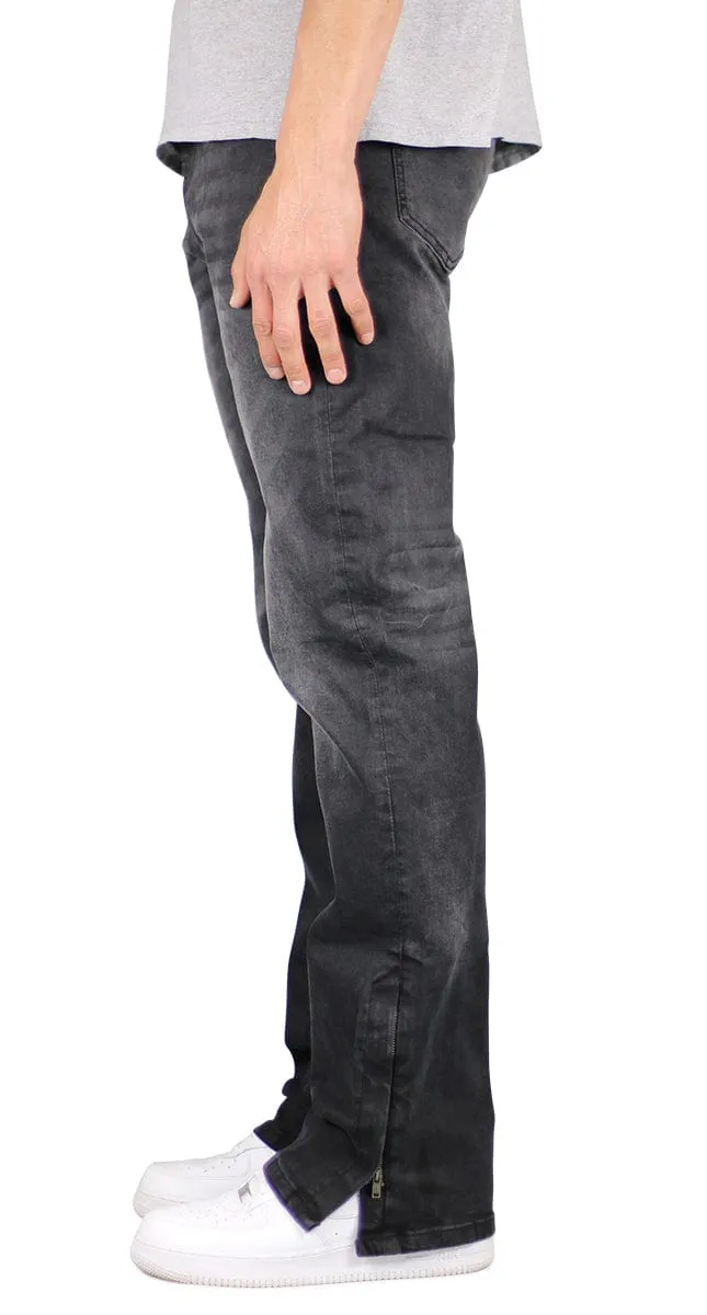 Black Flare Zipper Jeans sold by Hyper Denim product image thumbnail 3
