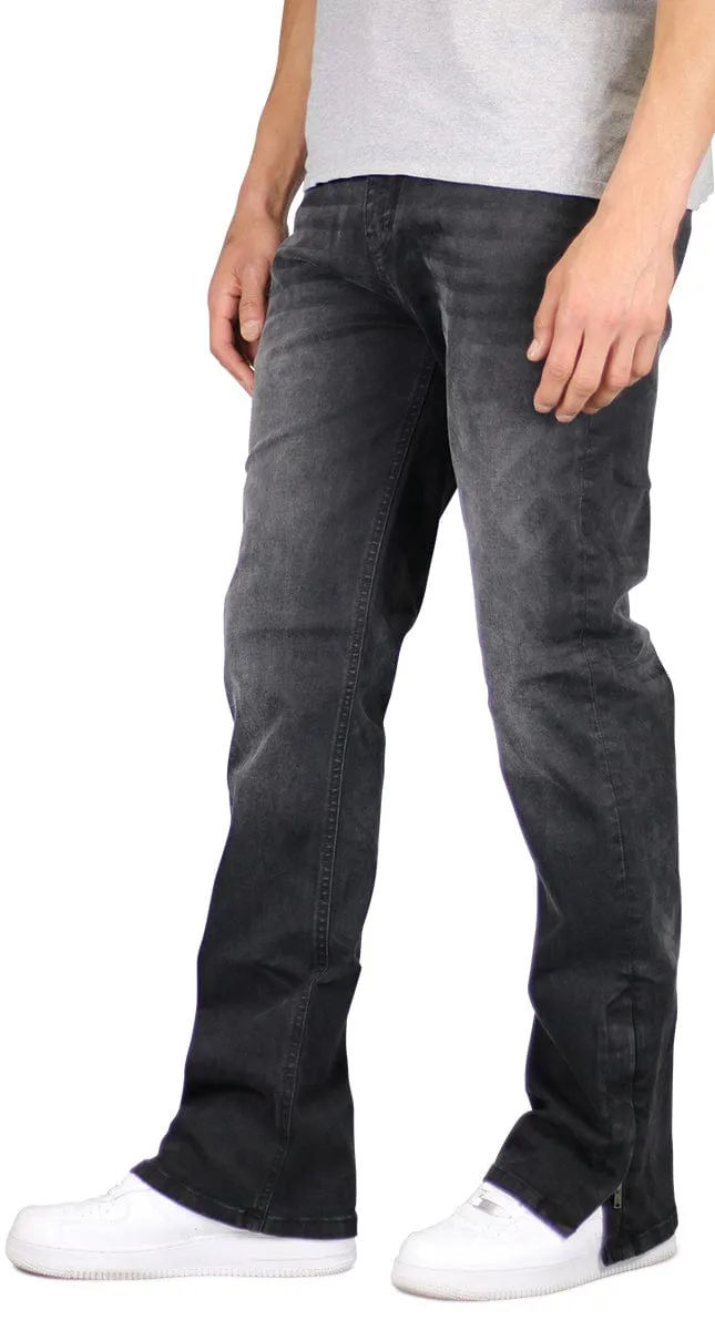 Black Flare Zipper Jeans sold by Hyper Denim product image thumbnail 5