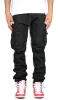 Black Straight Cargo Pants sold by Hyper Denim