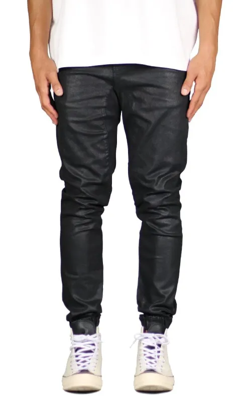 Coated Drop Crotch Denim Jogger sold by Hyper Denim