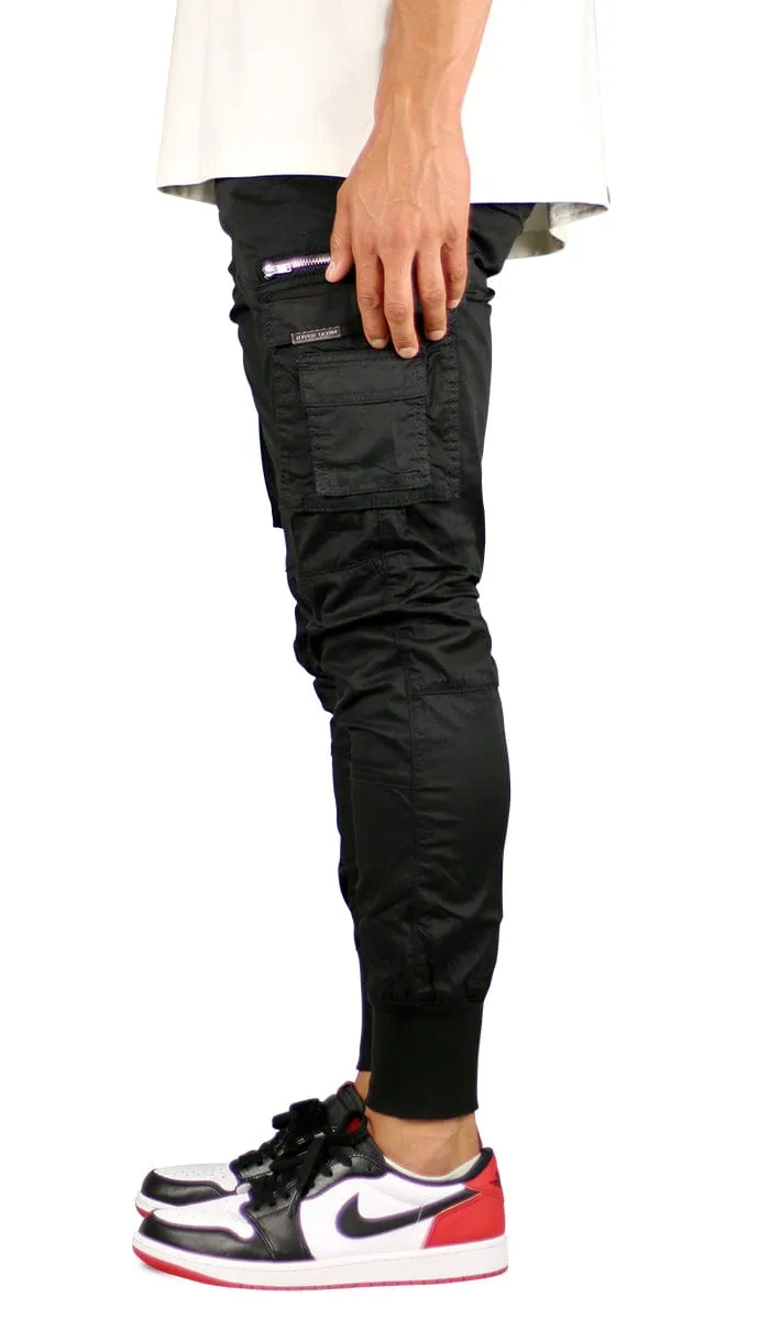 Black Cool Cargo Joggers sold by Hyper Denim product image thumbnail 3