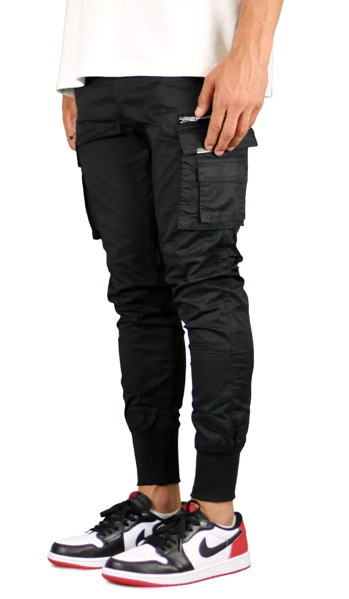Black Cool Cargo Joggers sold by Hyper Denim product image thumbnail 2