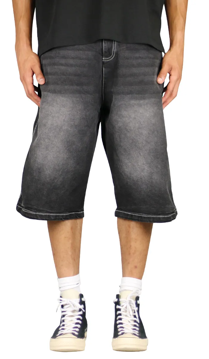 Black Baggy Skater Jorts sold by Hyper Denim