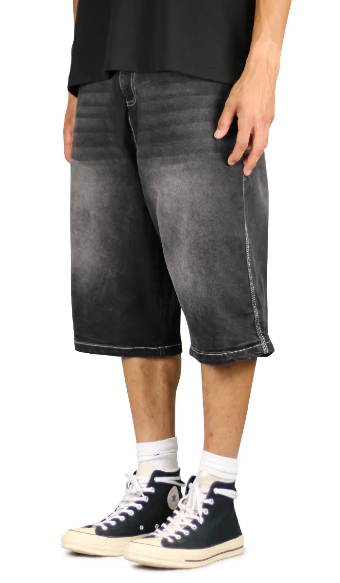 Black Baggy Skater Jorts sold by Hyper Denim product image thumbnail 2