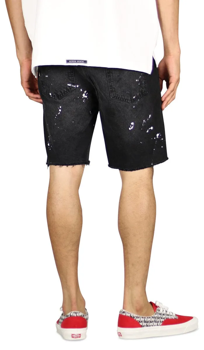 Black Patch Denim Shorts sold by Hyper Denim product image thumbnail 4