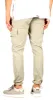 Taupe Cool Nylon Cargo Pants sold by Hyper Denim