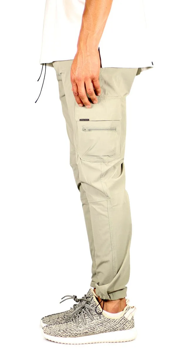 Taupe Cool Nylon Cargo Pants sold by Hyper Denim product image thumbnail 3
