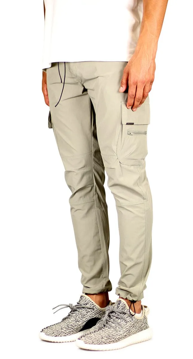 Taupe Cool Nylon Cargo Pants sold by Hyper Denim product image thumbnail 2