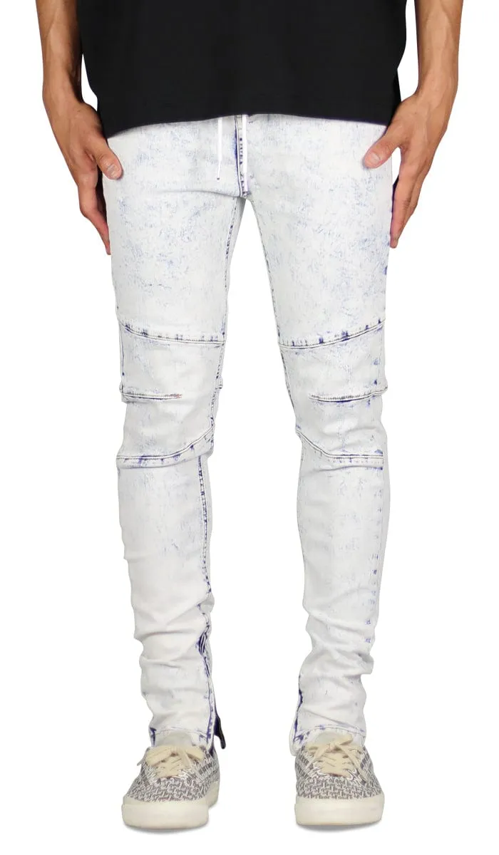 Bleach Blue Gnu Zipper Jeans sold by Hyper Denim