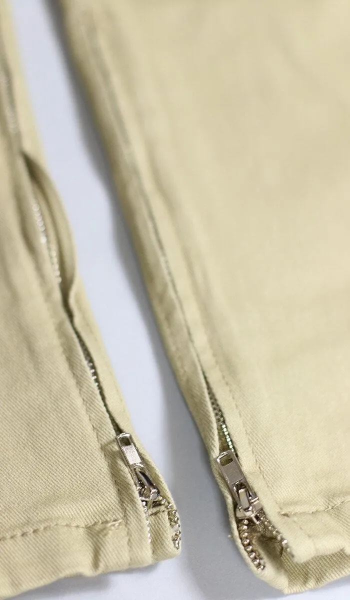 Khaki Zipper Pants sold by Hyper Denim product image thumbnail 3