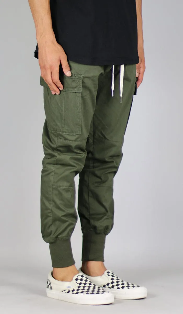 Olive Cargo Joggers sold by Hyper Denim product image thumbnail 2
