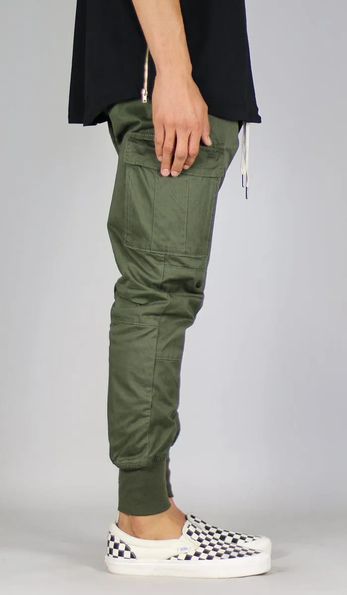 Olive Cargo Joggers sold by Hyper Denim product image thumbnail 3