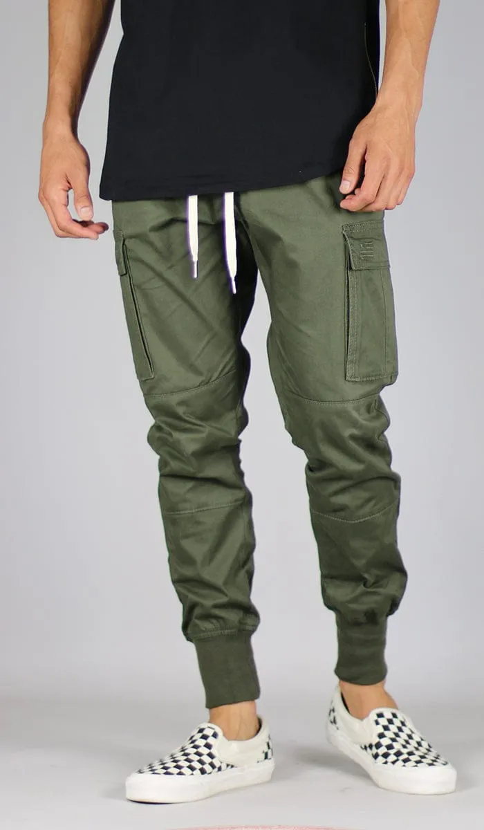 Olive Cargo Joggers sold by Hyper Denim product image thumbnail 4