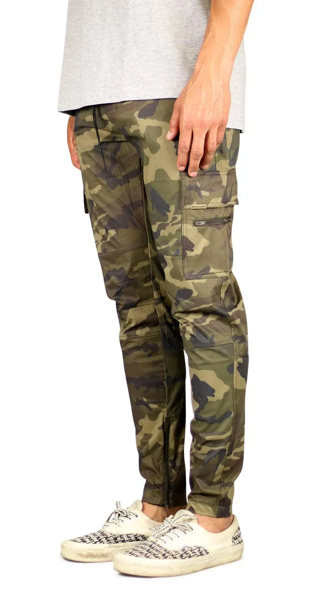Olive Camo Cool Nylon Zipper Pants sold by Hyper Denim product image thumbnail 2