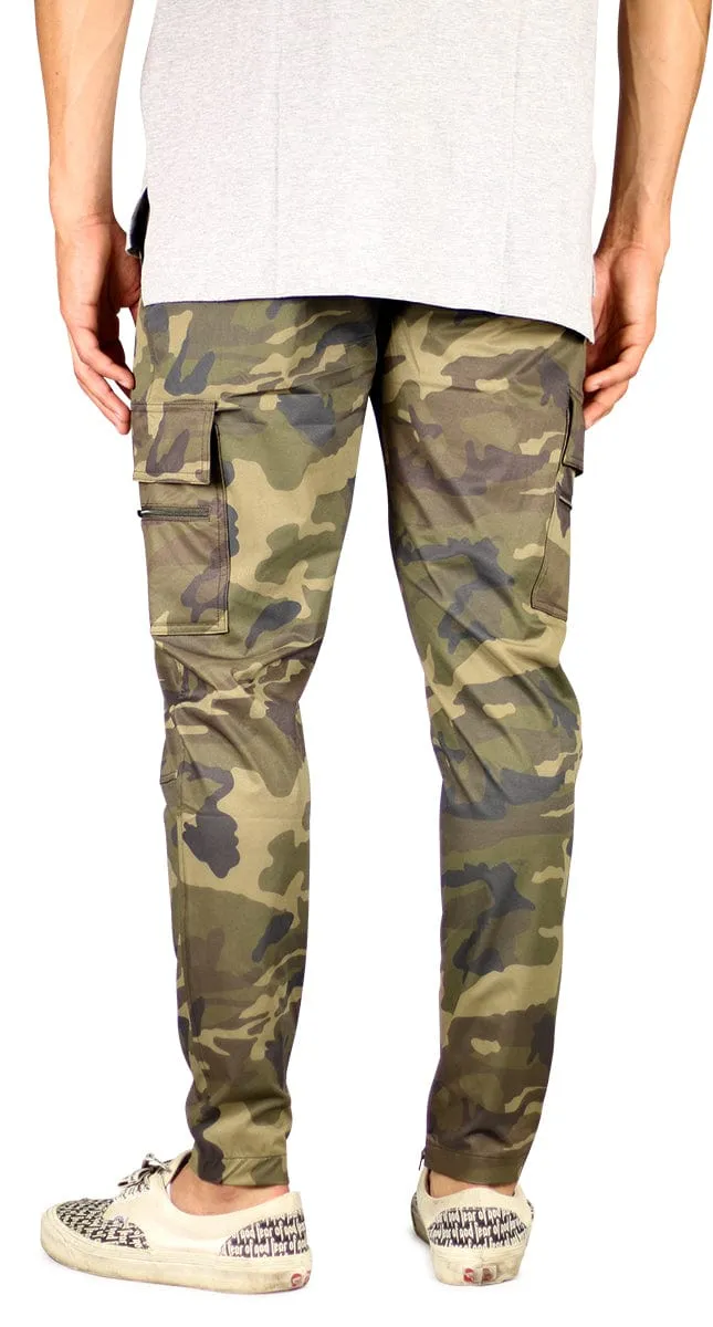 Olive Camo Cool Nylon Zipper Pants sold by Hyper Denim product image thumbnail 4
