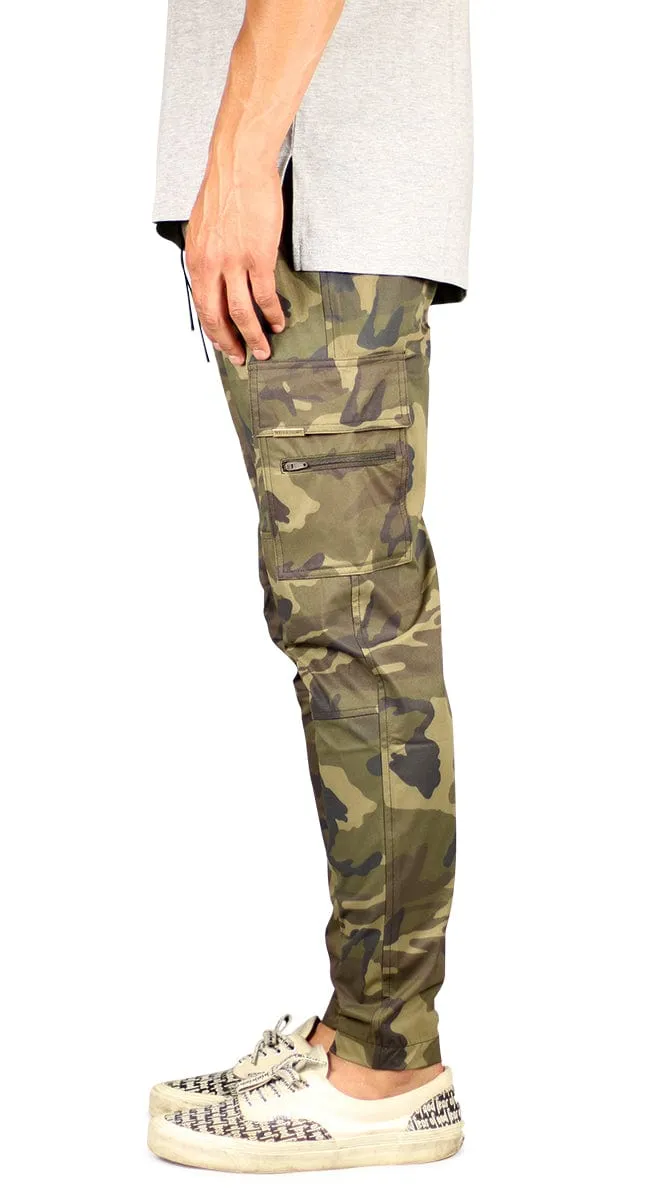 Olive Camo Cool Nylon Zipper Pants sold by Hyper Denim product image thumbnail 3