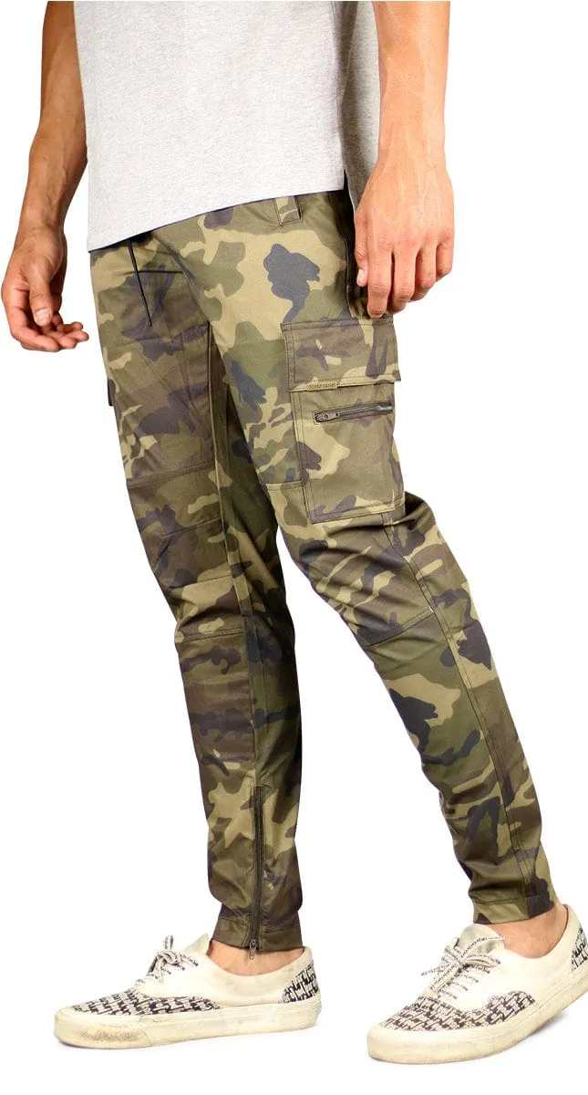Olive Camo Cool Nylon Zipper Pants sold by Hyper Denim product image thumbnail 5