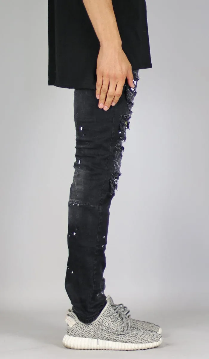 Black Patch Jeans sold by Hyper Denim product image thumbnail 3
