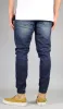 DK Blue Drop Crotch Denim Joggers sold by Hyper Denim