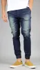 DK Blue Drop Crotch Denim Joggers sold by Hyper Denim