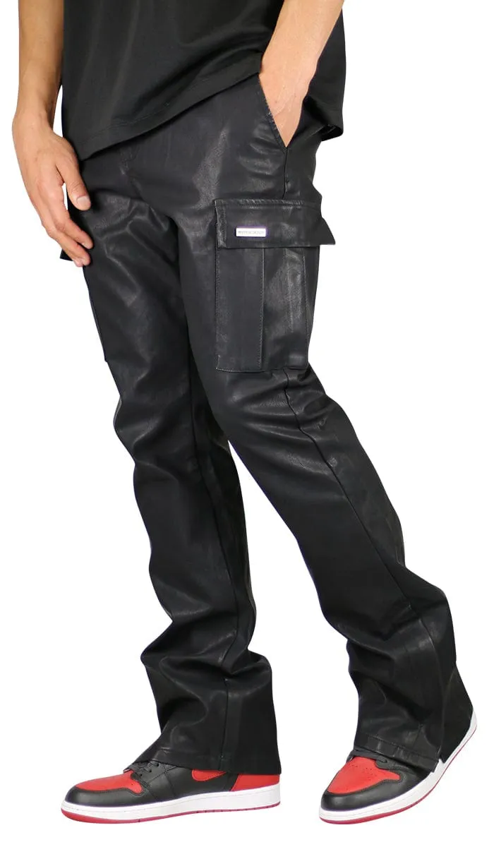 Leather Flare Zipper Pants sold by Hyper Denim product image thumbnail 2