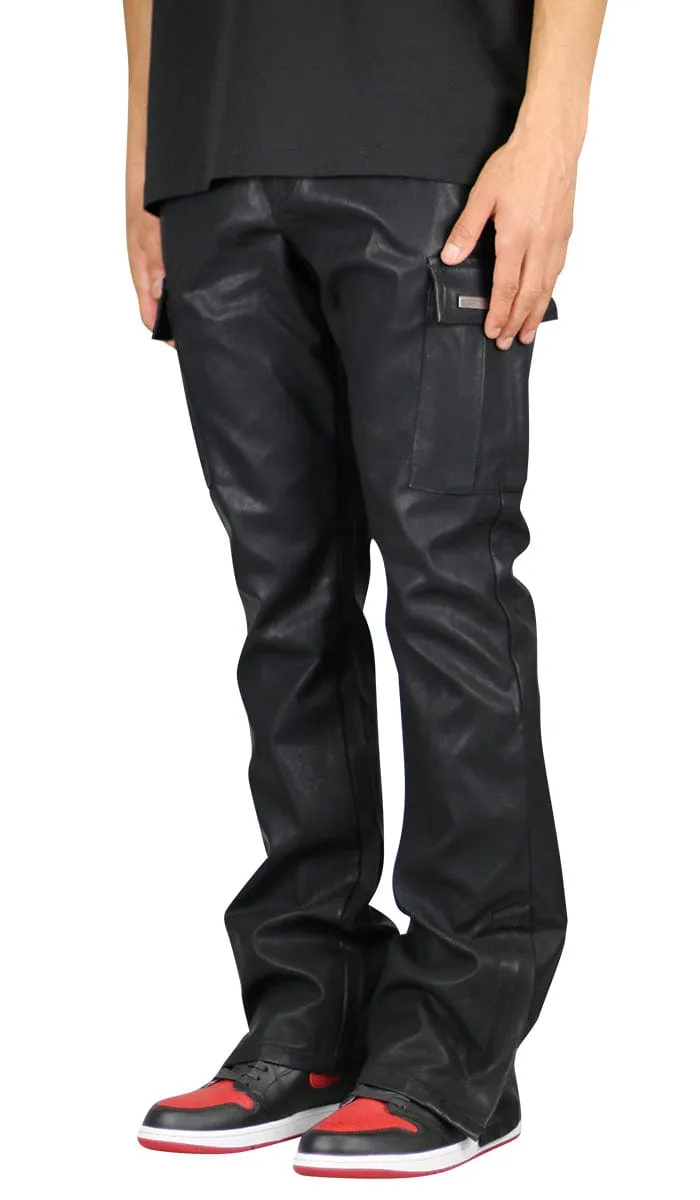 Leather Flare Zipper Pants sold by Hyper Denim product image thumbnail 3