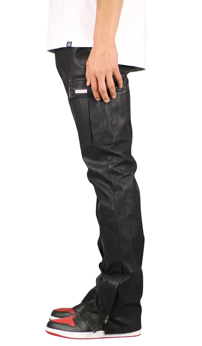 Leather Flare Zipper Pants sold by Hyper Denim product image thumbnail 5