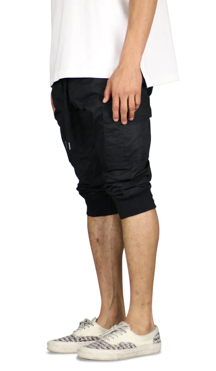 Black Cargo Jogger Shorts sold by Hyper Denim product image thumbnail 4