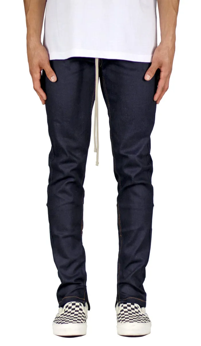 Raw Indigo Stack Zipper Jeans sold by Hyper Denim