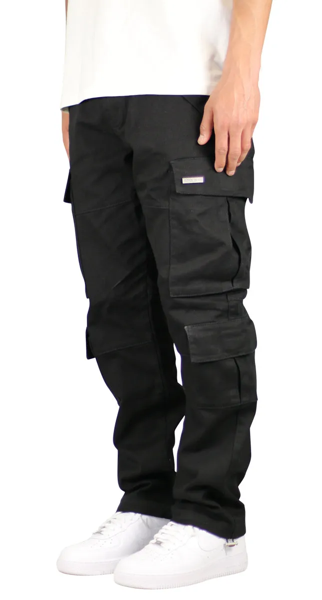 Black Loose Fit Cargo Pants sold by Hyper Denim product image thumbnail 2