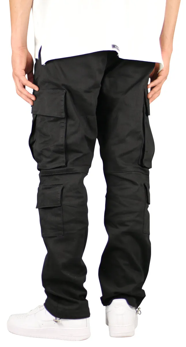 Black Loose Fit Cargo Pants sold by Hyper Denim product image thumbnail 4