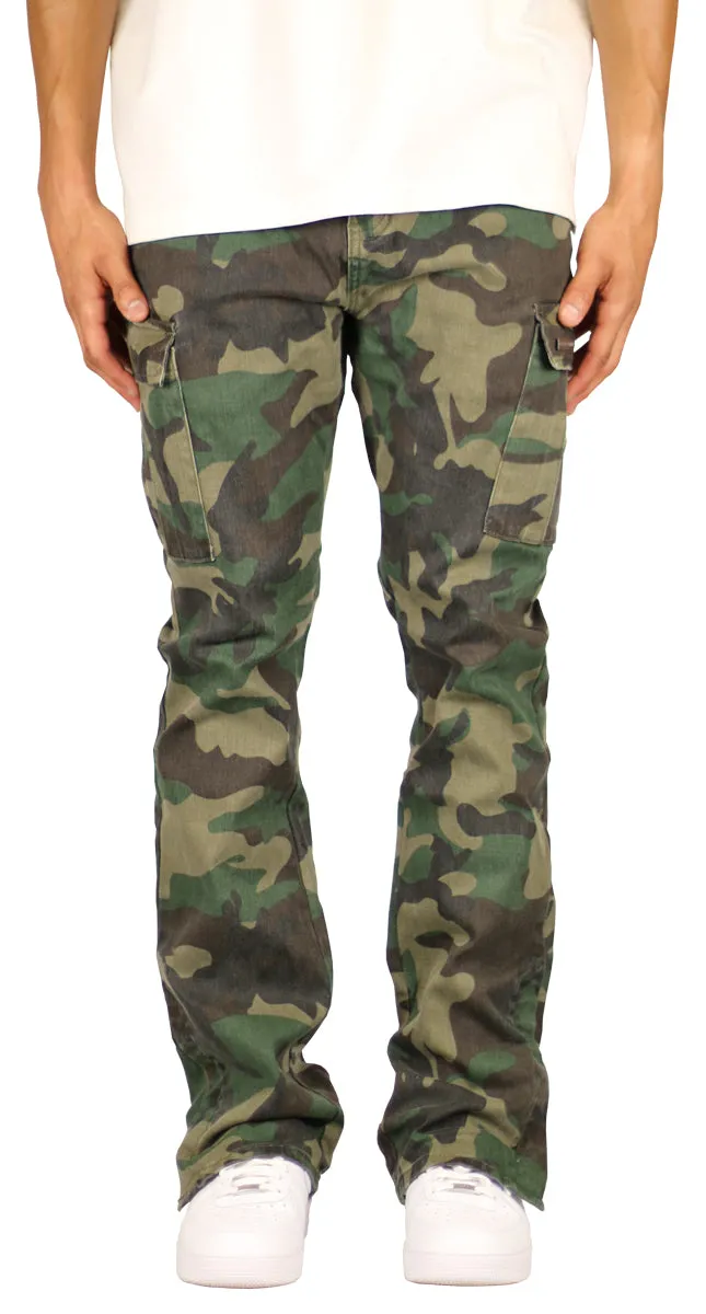 Camo Flare Cargo Pants sold by Hyper Denim