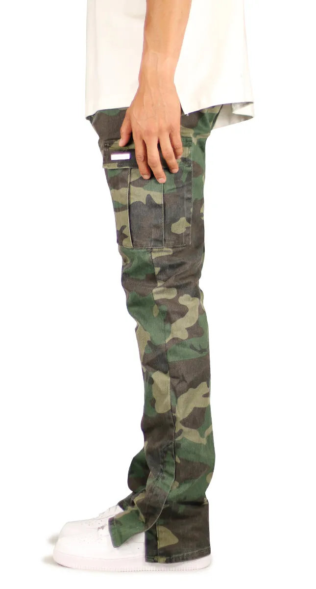 Camo Flare Cargo Pants sold by Hyper Denim product image thumbnail 3