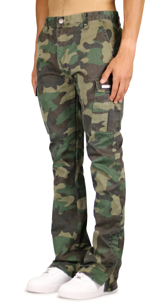 Camo Flare Cargo Pants sold by Hyper Denim product image thumbnail 5