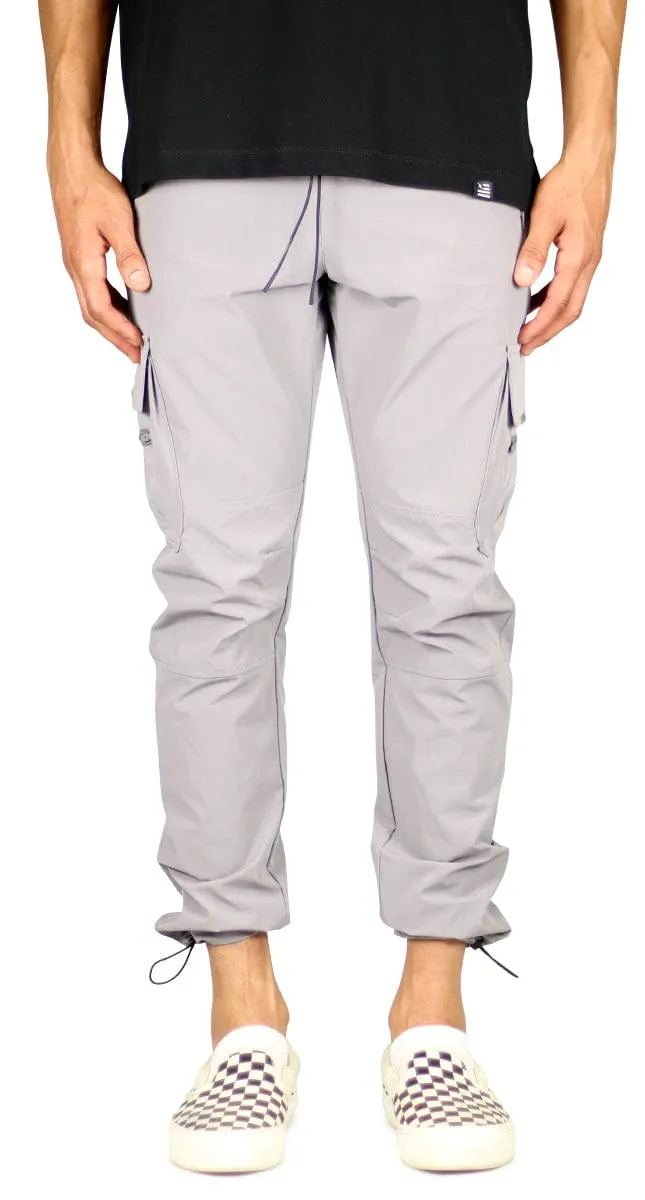 Gray Cool Nylon Cargo Pants sold by Hyper Denim