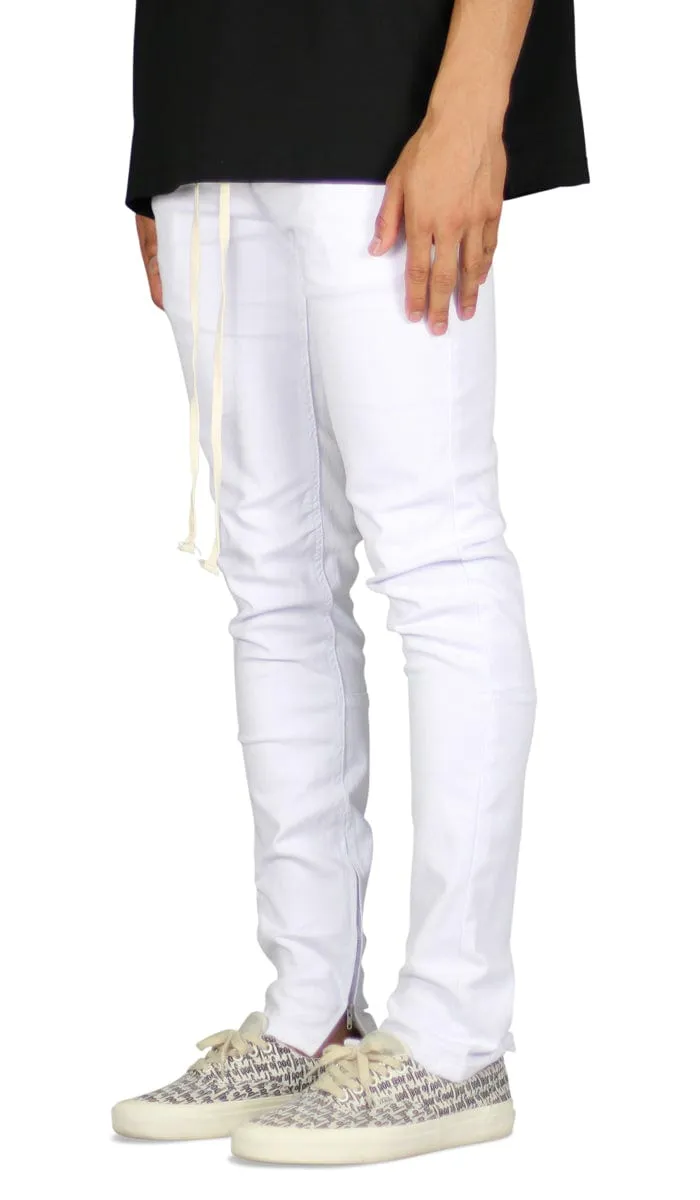 White Zipper Pants sold by Hyper Denim product image thumbnail 2