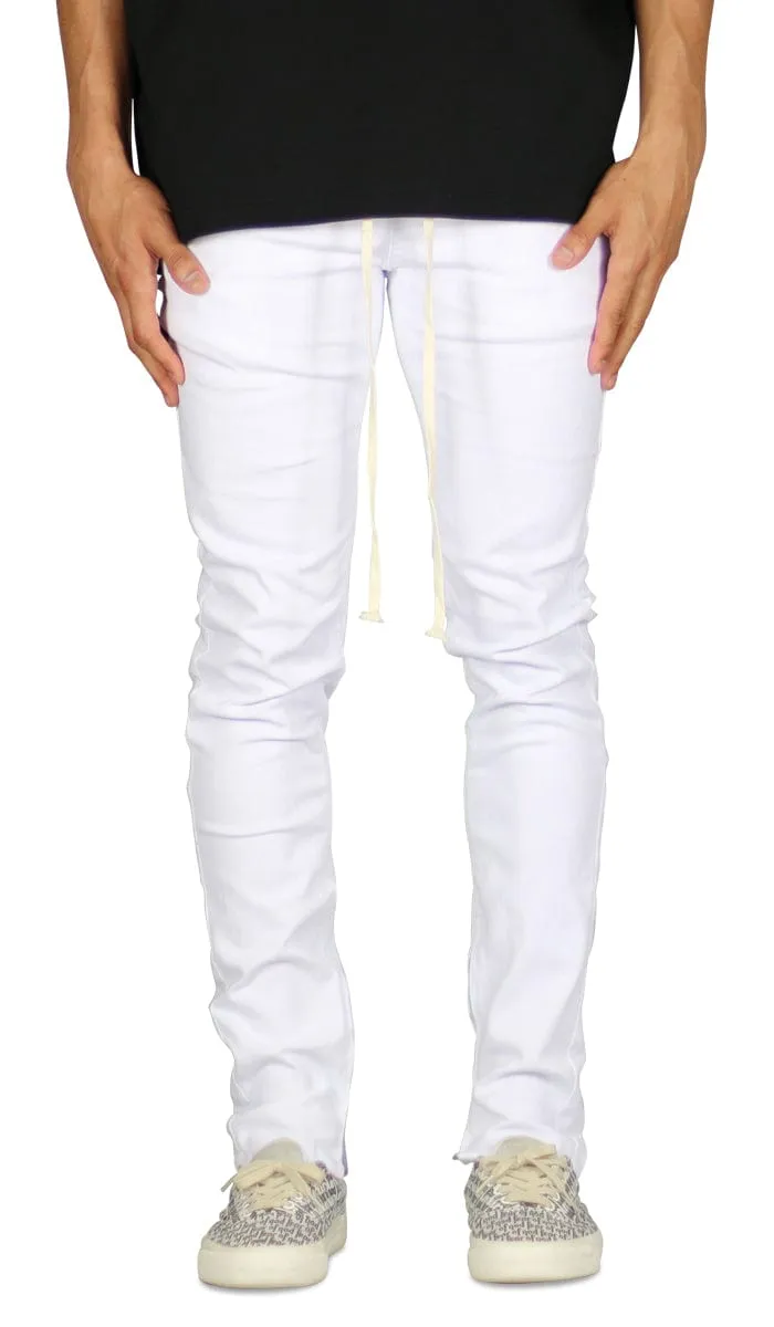 White Zipper Pants sold by Hyper Denim