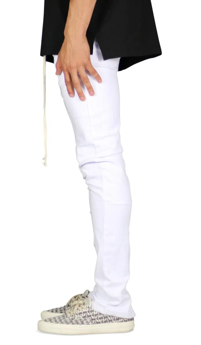 White Zipper Pants sold by Hyper Denim product image thumbnail 3