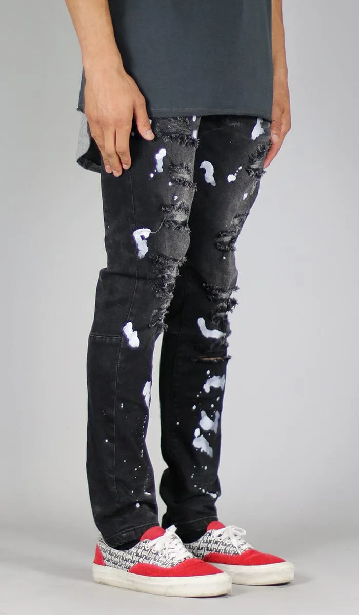 Black Rag Splatter Jeans sold by Hyper Denim product image thumbnail 2