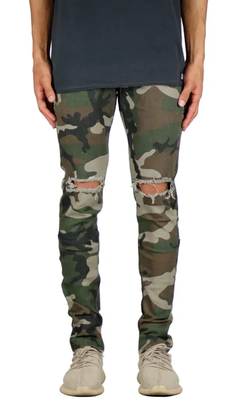 Camo Nate Zipper Pants sold by Hyper Denim