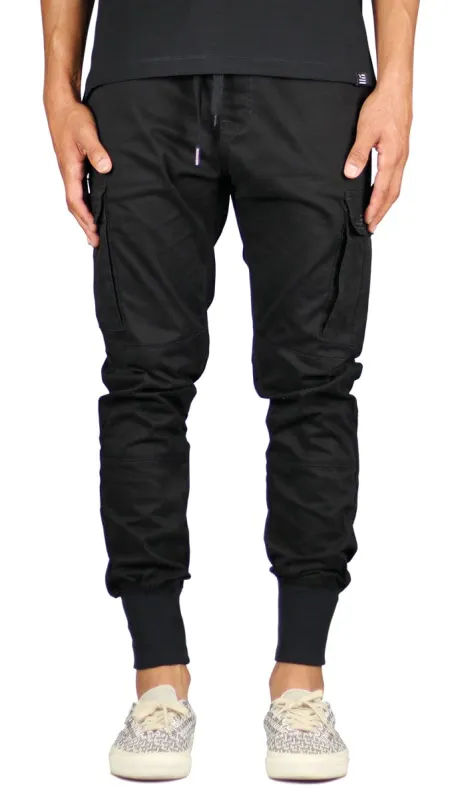 Black Cargo Joggers sold by Hyper Denim