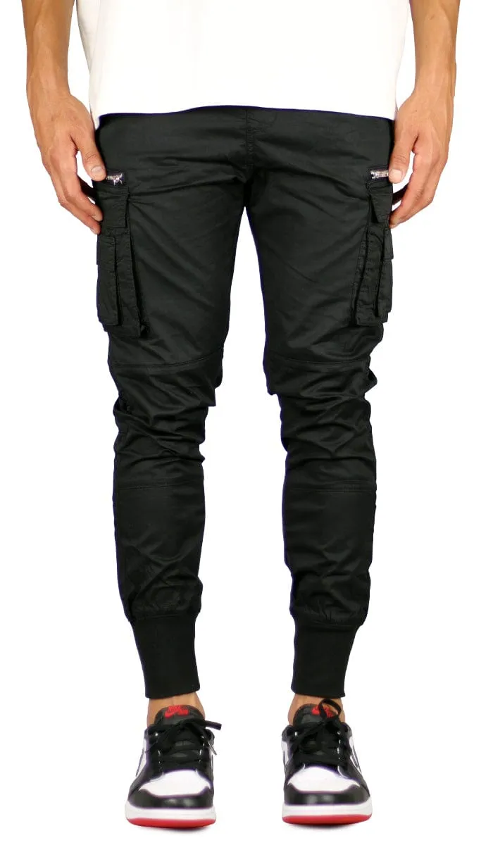 Black Cool Cargo Joggers sold by Hyper Denim