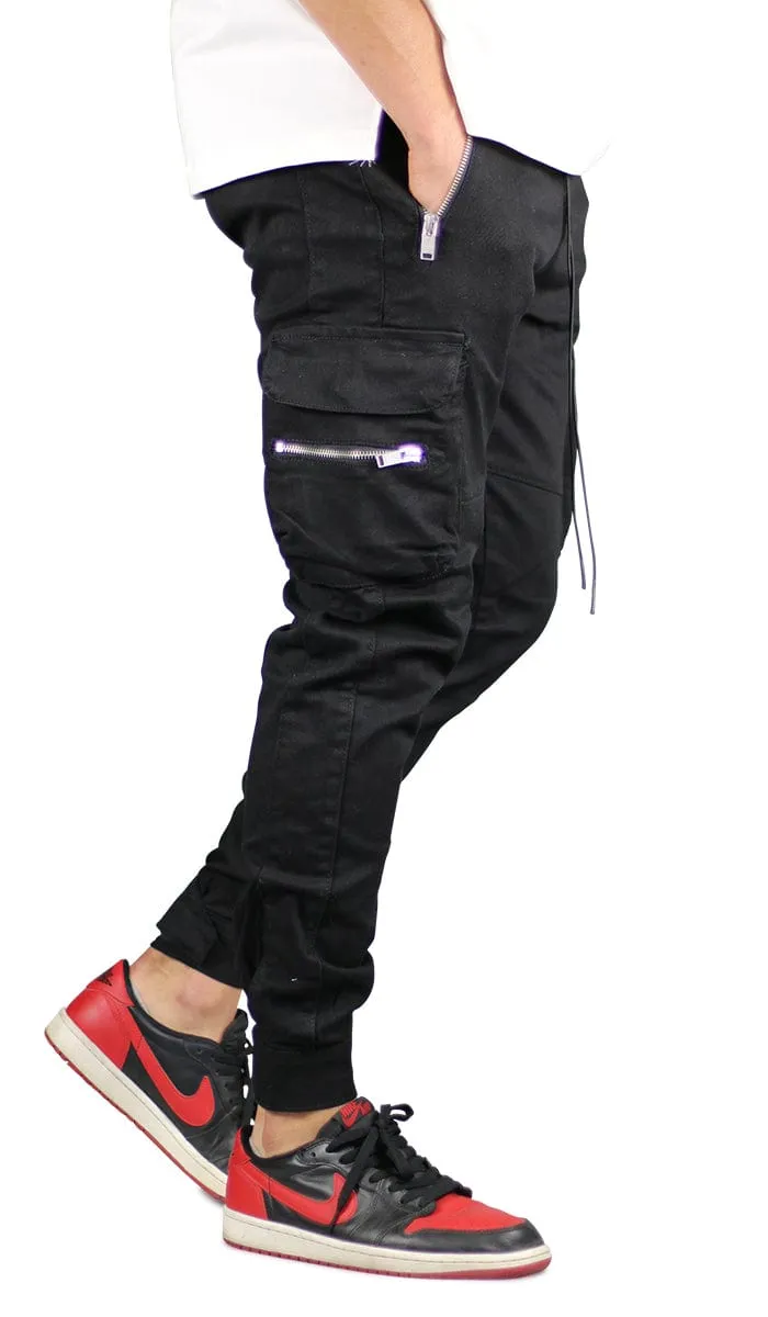 Black Combat Cargo Pants sold by Hyper Denim product image thumbnail 5