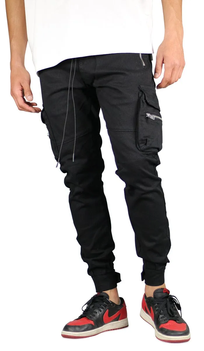 Black Combat Cargo Pants sold by Hyper Denim product image thumbnail 4