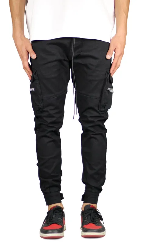 Black Combat Cargo Pants sold by Hyper Denim